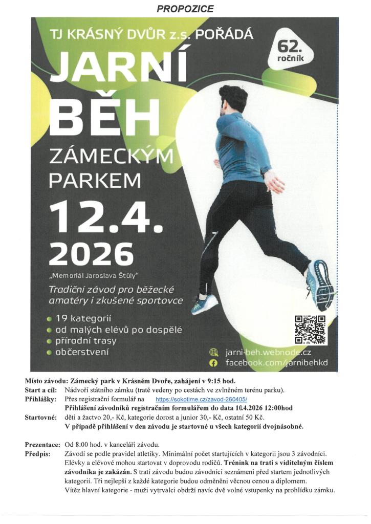 běžecký závod v parku